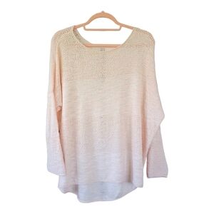 LOU & GREY Lightweight Open‎ Knit Oversized Sweater Sz S